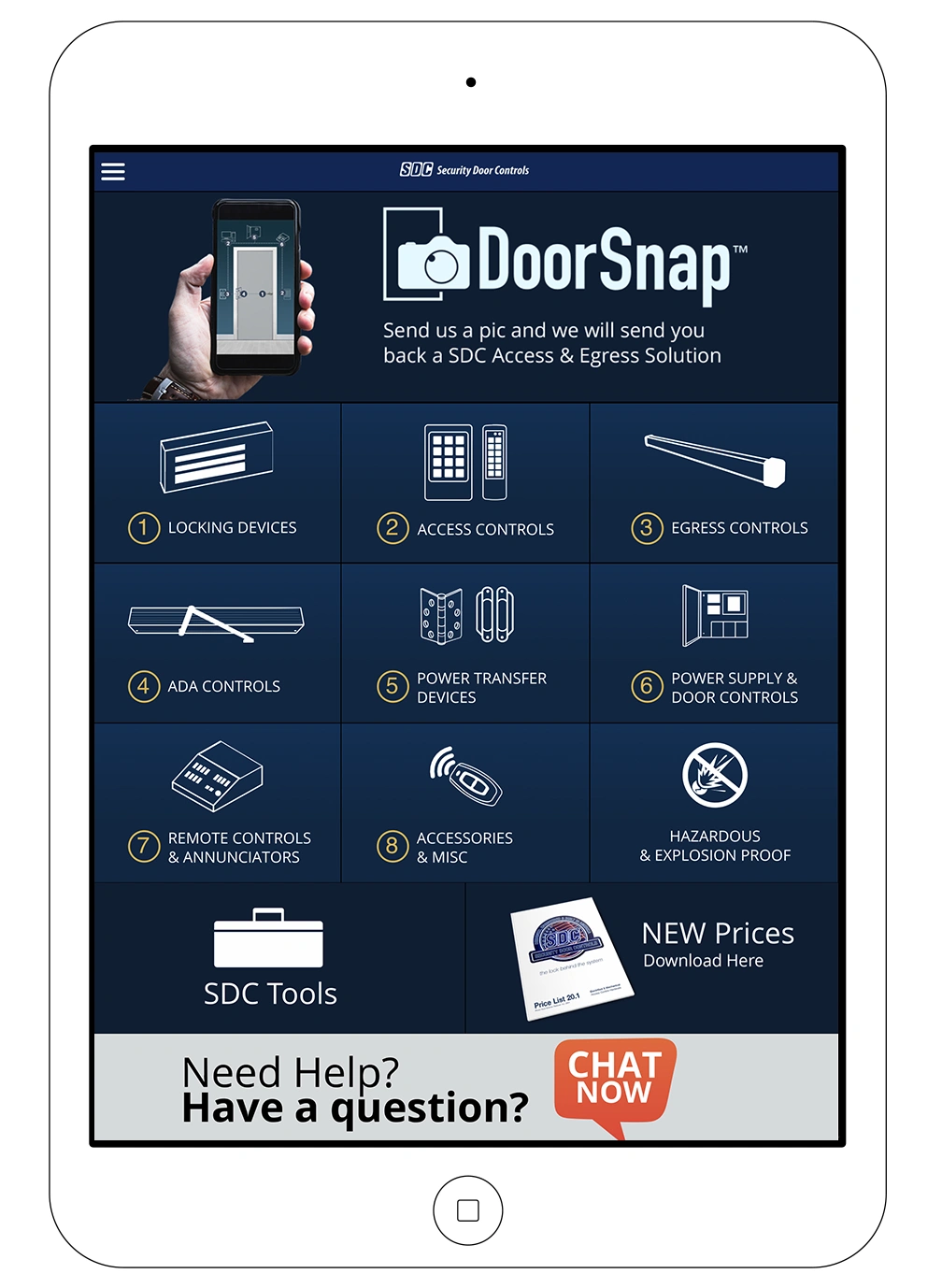 SDC App on iPad