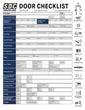 SDC Door Checklist