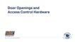 Door Openings and Access Control Hardware continuing education class