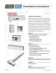 Delayed Egress Locking Systems white paper cover
